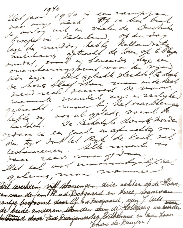 Kerk beschadigd 1940