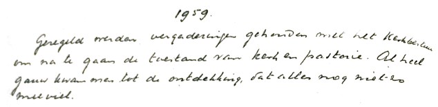 Verbouwing kerk 1959